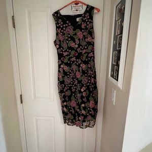 Badgley Mischka embroidered lace party dress size 12